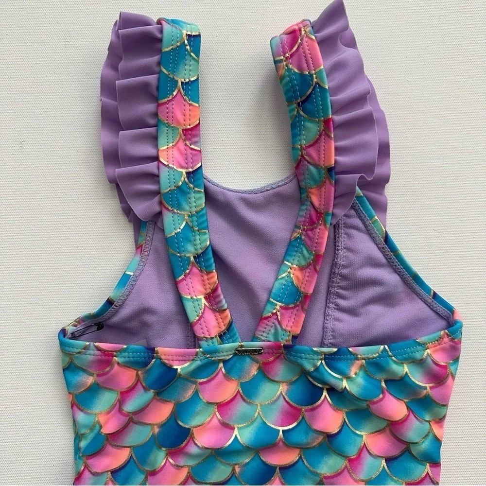 XOXO Girls Mermaid One Piece Swimsuit Size 4